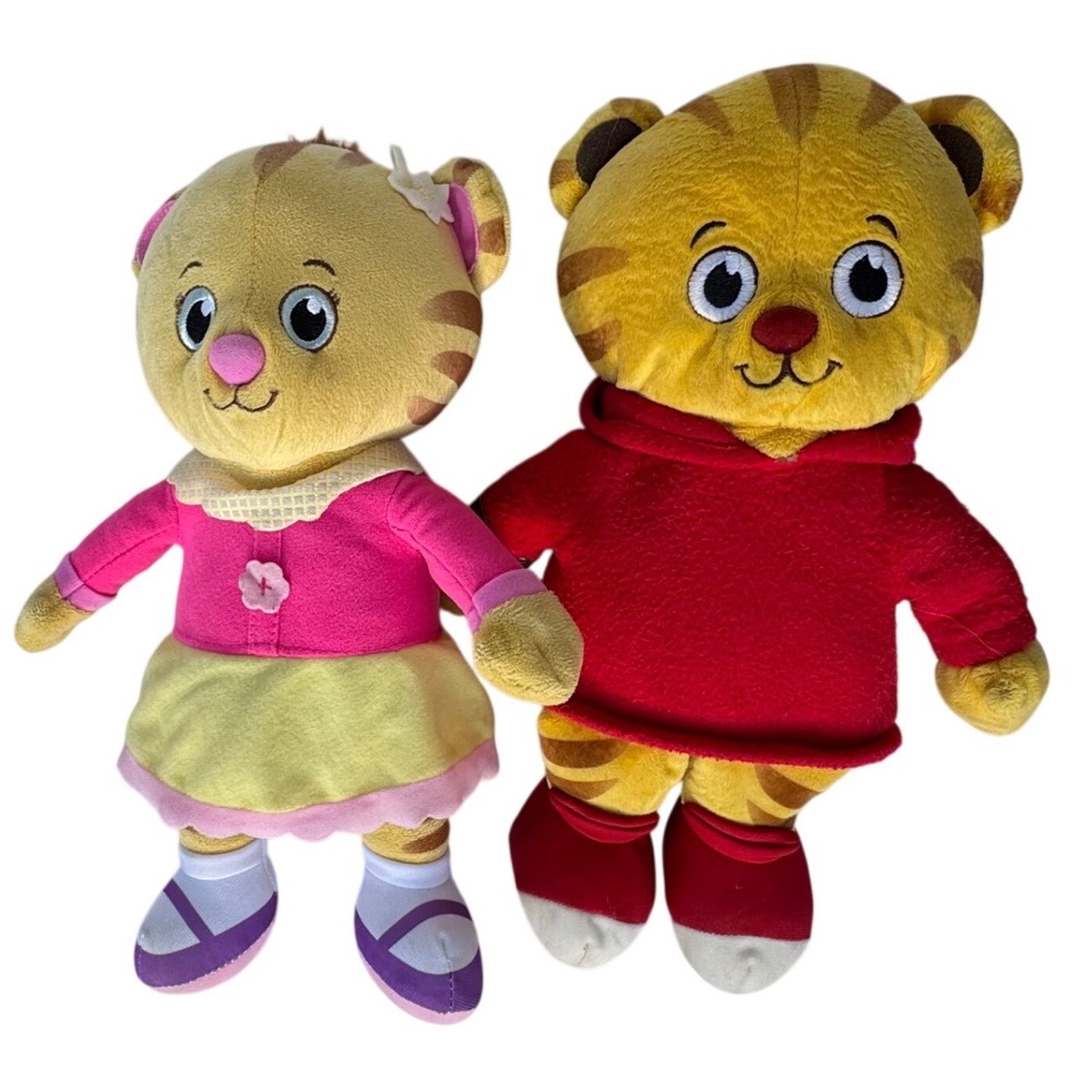 Daniel Tiger Katerina Kittycat Plush Toy Set PBS Kids 12in Stuffed Animal Yellow